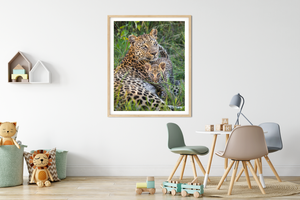 Leopard Mother and Cub Photo