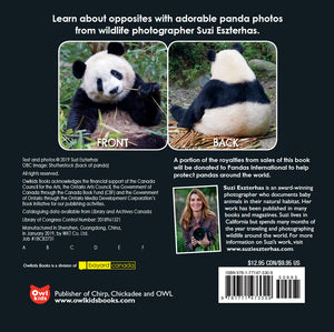 Back Cover of Panda Opposites book