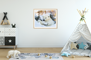 Polar Bear Mother and Cubs Photo