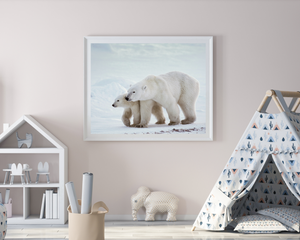 Mom and Baby Polar Bear Photo
